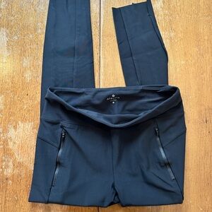 Athleta Stellar Crop Pant, Black Leggings with Zipper Pockets